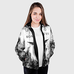 Куртка с капюшоном женская BON JOVI HEART СЕРДЦЕ, цвет: 3D-черный — фото 2