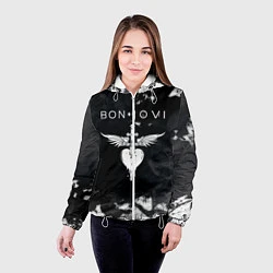 Куртка с капюшоном женская BON JOVI БОН ДЖОВИ, цвет: 3D-белый — фото 2