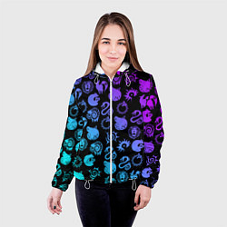 Куртка с капюшоном женская 7 СМЕРТНЫХ ГРЕХОВ НЕОН ЭМБЛЕМЫ, цвет: 3D-белый — фото 2