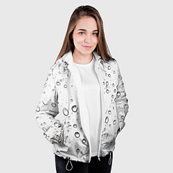 Куртка с капюшоном женская Утренний дождь, цвет: 3D-белый — фото 2