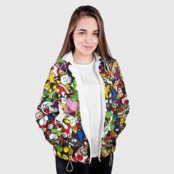 Куртка с капюшоном женская Mario ALLSTARS, цвет: 3D-белый — фото 2