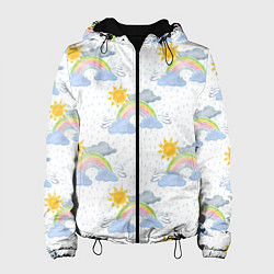 Куртка с капюшоном женская Погода, цвет: 3D-черный