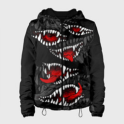 Куртка с капюшоном женская Атака вампиров, цвет: 3D-черный