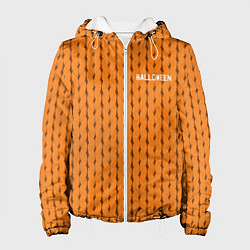 Куртка с капюшоном женская ORANGE ROPE HALLOWEEN, цвет: 3D-белый