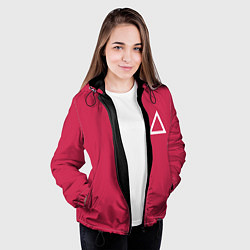 Куртка с капюшоном женская Треугольник, цвет: 3D-черный — фото 2