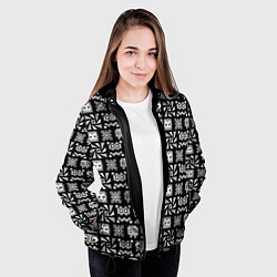 Куртка с капюшоном женская Geometry Dash: Cubes, цвет: 3D-черный — фото 2