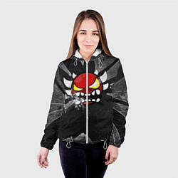Куртка с капюшоном женская Geometry Dash: Fragments, цвет: 3D-белый — фото 2