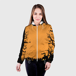 Куртка с капюшоном женская Orange Halloween TRD, цвет: 3D-белый — фото 2