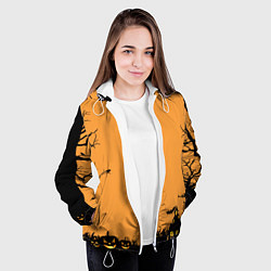 Куртка с капюшоном женская Orange Halloween TRD, цвет: 3D-белый — фото 2