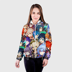 Куртка с капюшоном женская Genshin Impact - персонажи, цвет: 3D-белый — фото 2