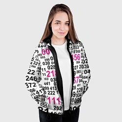 Куртка с капюшоном женская Игра в кальмара: номера игроков, цвет: 3D-черный — фото 2