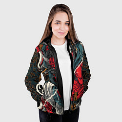 Куртка с капюшоном женская БОГ ГРОМА РАЙДЗИН, цвет: 3D-черный — фото 2