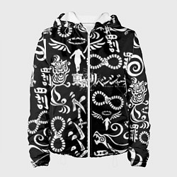 Куртка с капюшоном женская ТОКИЙСКИЕ МСТИТЕЛИ ЛОГОБОМБИНГ TOKYO REVENGERS LOG, цвет: 3D-белый