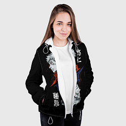 Куртка с капюшоном женская ИТАДОРИ СУКУНА ITADORI SUKUNA МАГИЧЕСКАЯ БИТВА, цвет: 3D-белый — фото 2