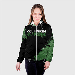 Куртка с капюшоном женская Линкин Парк в стиле Гранж Linkin Park, цвет: 3D-белый — фото 2