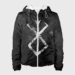 Куртка с капюшоном женская BERSERK LOGO GRUNGE, цвет: 3D-белый