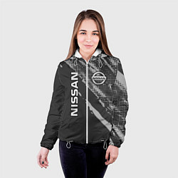 Куртка с капюшоном женская Nissan Car Ниссан, цвет: 3D-белый — фото 2
