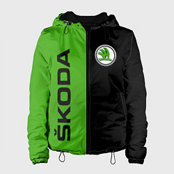 Женская куртка SKODA черно-зеленый