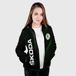 Куртка с капюшоном женская SKODA, ШКОДА, цвет: 3D-черный — фото 2