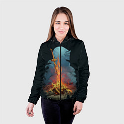 Куртка с капюшоном женская Witcher 3 костер, цвет: 3D-черный — фото 2