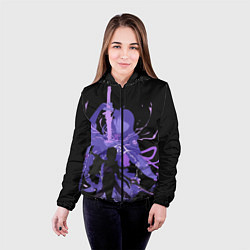 Куртка с капюшоном женская Genshin Impact Raiden, цвет: 3D-черный — фото 2