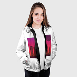 Куртка с капюшоном женская QR-Town, цвет: 3D-черный — фото 2