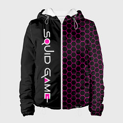 Куртка с капюшоном женская Игра в кальмара: Соты, цвет: 3D-белый