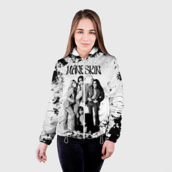 Куртка с капюшоном женская Maneskin Монэскин, рок - группа, цвет: 3D-белый — фото 2