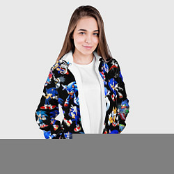 Куртка с капюшоном женская SONIC PATTERN HERO СОННИК, цвет: 3D-белый — фото 2