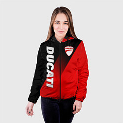 Куртка с капюшоном женская DUCATI RED DEVIL MOTOCYCLE, цвет: 3D-черный — фото 2