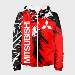 Куртка с капюшоном женская MITSUBISHI МИЦУБИСИ МИТСУБИСИ МИЦУБИШИ, цвет: 3D-белый