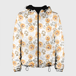 Куртка с капюшоном женская Собака Чау-Чау, цвет: 3D-черный