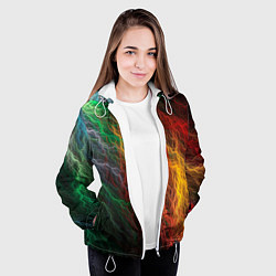 Куртка с капюшоном женская Цветной разряд, цвет: 3D-белый — фото 2