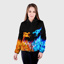 Куртка с капюшоном женская FIRE DRAGONS ОГНЕННЫЕ ДРАКОНЫ, цвет: 3D-черный — фото 2