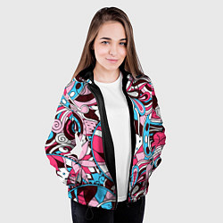 Куртка с капюшоном женская Краски Жизни, цвет: 3D-черный — фото 2