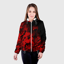 Куртка с капюшоном женская DUCATY RED MILITARY ДУКАТИ МИЛИТАРИ, цвет: 3D-белый — фото 2