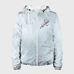 Куртка с капюшоном женская Washington Capitals Grey Ice theme, цвет: 3D-белый