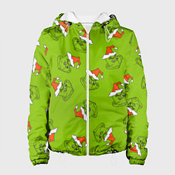 Куртка с капюшоном женская Гринч Укротитель рождества, цвет: 3D-белый