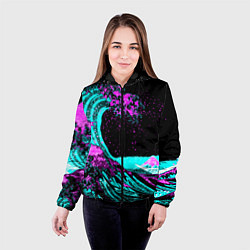 Куртка с капюшоном женская НЕОНОВАЯ ЯПОНИЯ, ВОЛНА, ФУДЗИЯМА NEON JAPAN, цвет: 3D-черный — фото 2