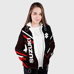 Куртка с капюшоном женская Suzuki SPORT, цвет: 3D-белый — фото 2