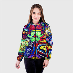Куртка с капюшоном женская ПСИХОДЕЛЛА, цвет: 3D-черный — фото 2