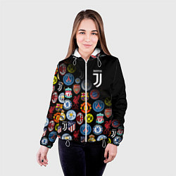 Куртка с капюшоном женская JUVENTUS LOGOBOMBING SPORT, цвет: 3D-белый — фото 2