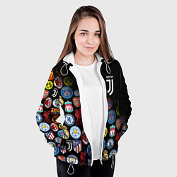 Куртка с капюшоном женская JUVENTUS LOGOBOMBING SPORT, цвет: 3D-белый — фото 2