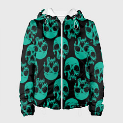 Женская куртка Узор из зелёных черепков