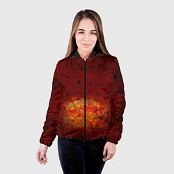 Куртка с капюшоном женская Взрыв на Марсе, цвет: 3D-черный — фото 2