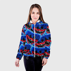 Куртка с капюшоном женская УЖАСНОЕ ЛИЦО ХАГГИ ВАГГИ, цвет: 3D-белый — фото 2