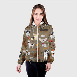 Куртка с капюшоном женская У меня есть собака, цвет: 3D-белый — фото 2