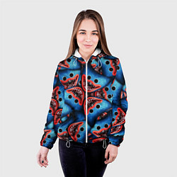 Куртка с капюшоном женская ЛИЦО ХАГИ ВАГИ, POPPY PLAYTIME, цвет: 3D-белый — фото 2