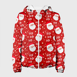 Куртка с капюшоном женская САНТА КЛАУС НОВЫЙ ГОД, цвет: 3D-белый