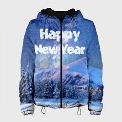 Женская куртка Космическая Зима Надпись Новый Год
